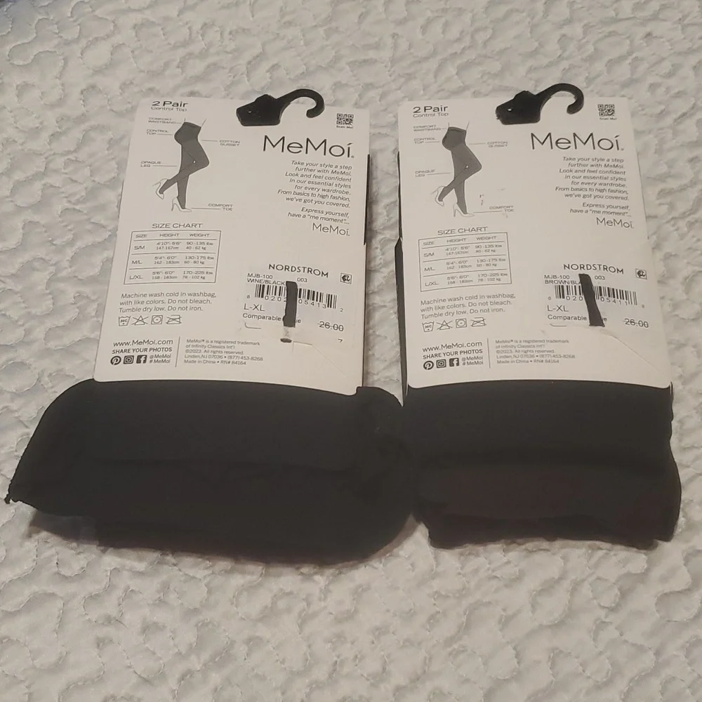 2/NEW  ME  MOI  CONTROL TOP OPAQUE TIGHTS